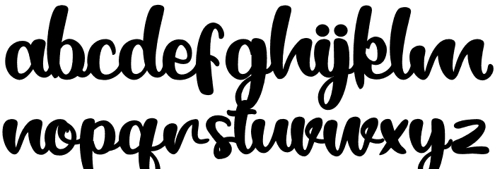 BlackCatty Font LOWERCASE