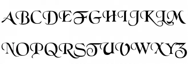 BlackChancery Regular Font Litere mari
