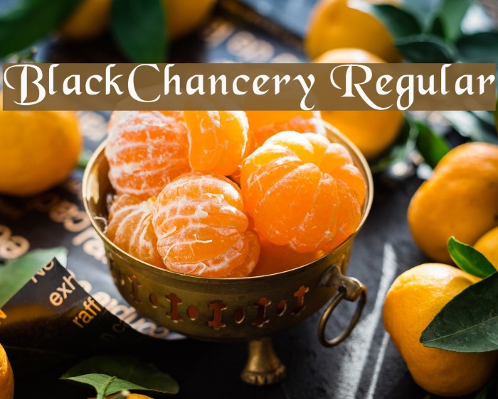 BlackChancery Regular Font examples