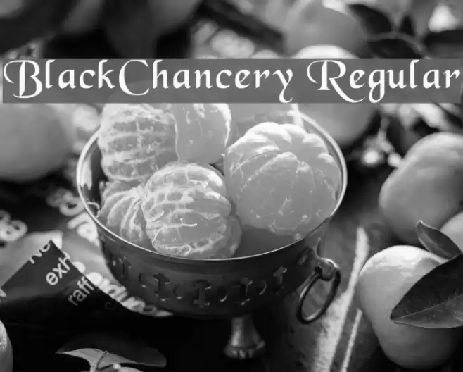 BlackChancery Regular Font examples