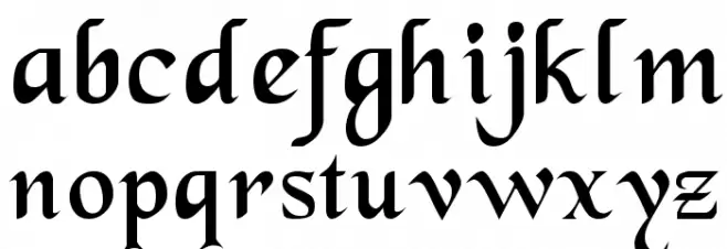 BlackChancery Regular Font Litere mici