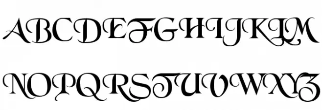 BlackChancery Schriftart Groß
