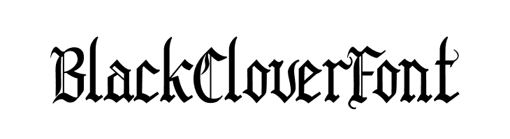BlackCloverFont  नि: शुल्क फ़ॉन्ट्स डाउनलोड