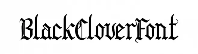 BlackCloverFont  Frei Schriftart Herunterladen