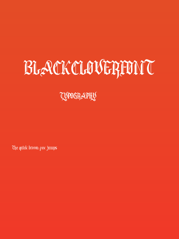 BlackCloverFont Poster