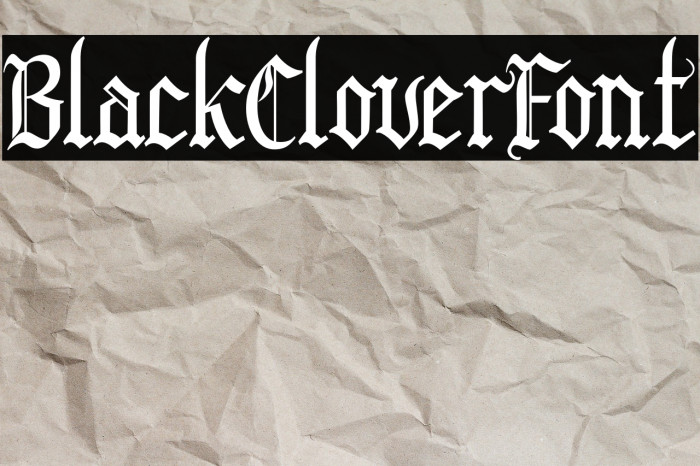 BlackCloverFont Example 2