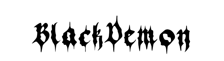 BlackDemon  Frei Schriftart Herunterladen