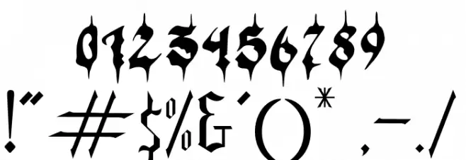 BlackDemon Font OTHER CHARS