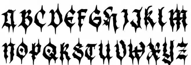 BlackDemon خط أحرف كبيرة