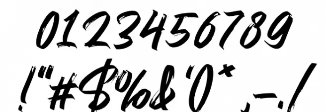 BlackDirty Font OTHER CHARS