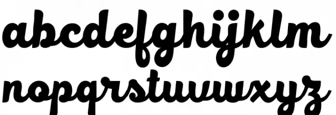 BlackFat Caratteri MINUSCOLO