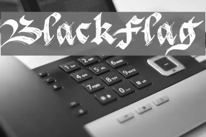 BlackFlag Font examples