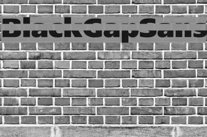 BlackGapSans Font examples