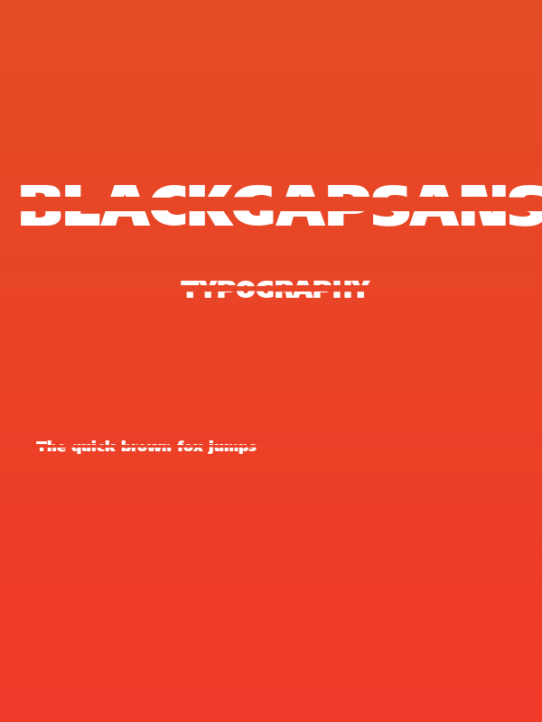 BlackGapSans Poster