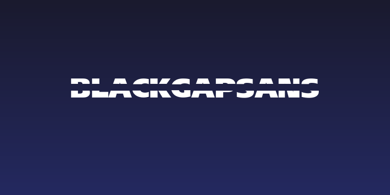 BlackGapSans Social Header