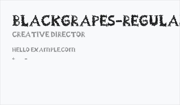 BlackGrapes-Regular Business Card