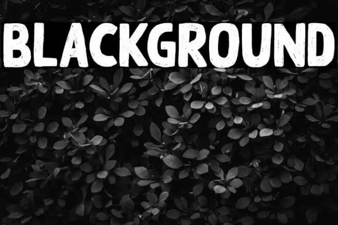 BlackGround Font examples