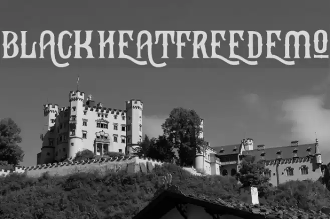 BlackHeatFreeDemo Font examples