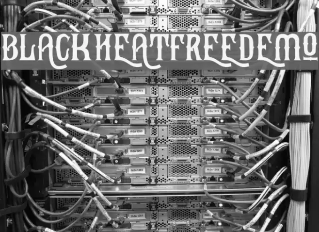 BlackHeatFreeDemo Font examples