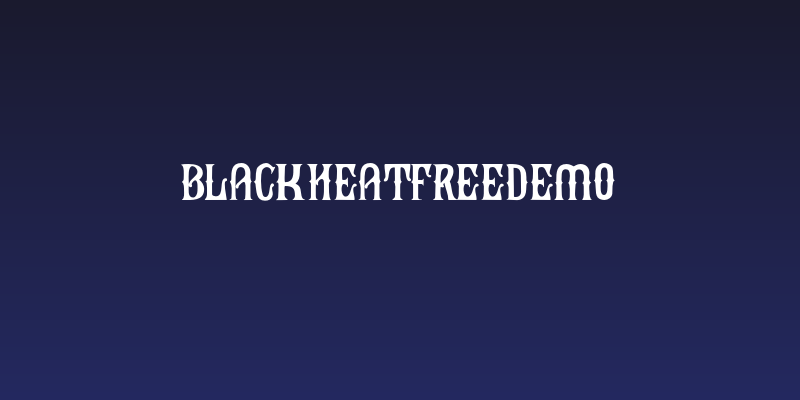 BlackHeatFreeDemo Social Header