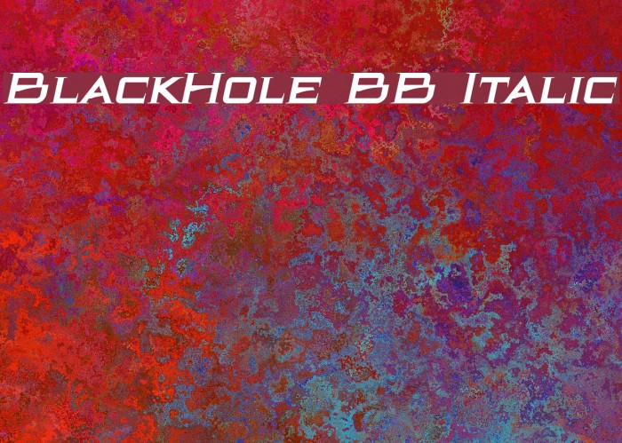 BlackHole BB Italic Font examples