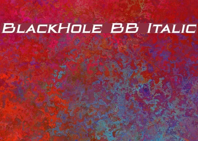 BlackHole BB Italic Example 1