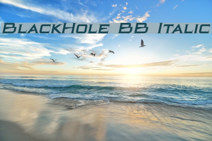 BlackHole BB Italic Font examples