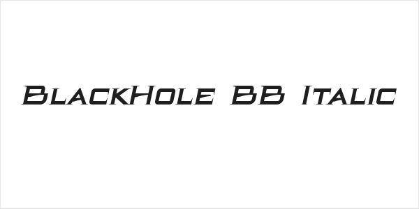 BlackHole BB Italic Logo