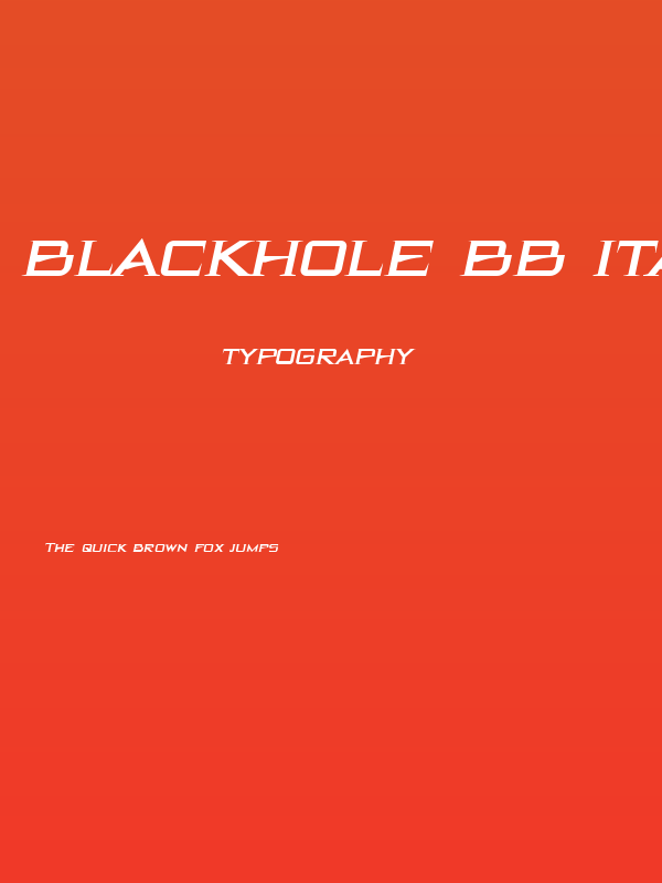 BlackHole BB Italic Poster