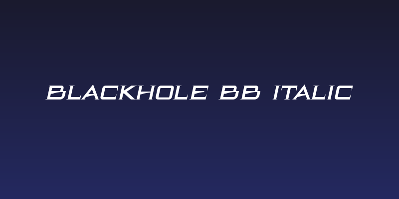 BlackHole BB Italic Social Header