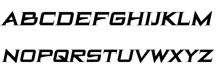 BlackHole BB Italic Font LOWERCASE
