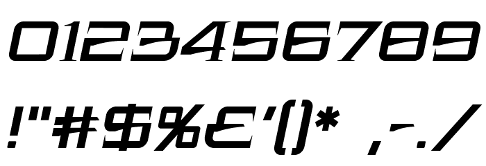 BlackHoleBB-Italic Font OTHER CHARS