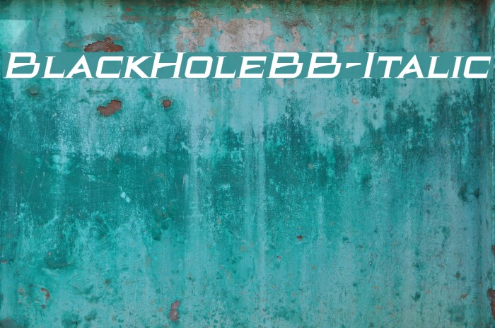 BlackHoleBB-Italic Font examples
