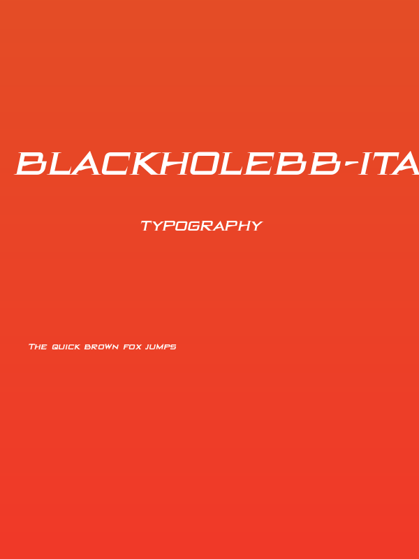 BlackHoleBB-Italic Poster