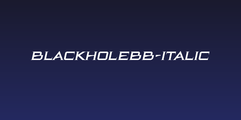BlackHoleBB-Italic Social Header