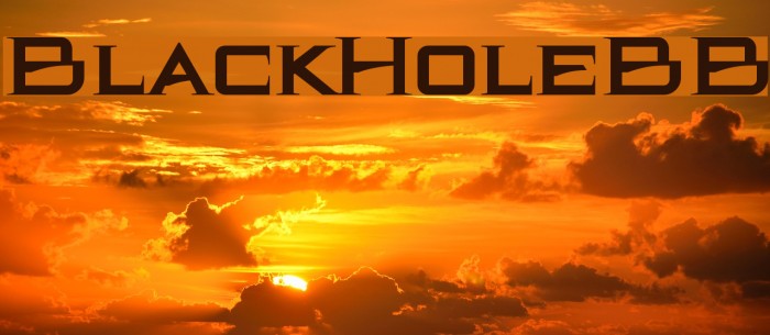 BlackHoleBB Font examples