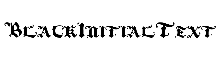 BlackInitialText  Frei Schriftart Herunterladen