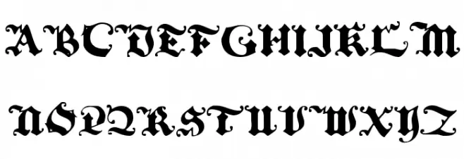 BlackInitialText Schriftart Groß
