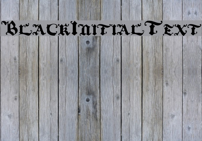 BlackInitialText Font examples