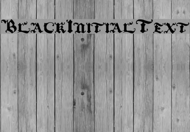 BlackInitialText Font examples