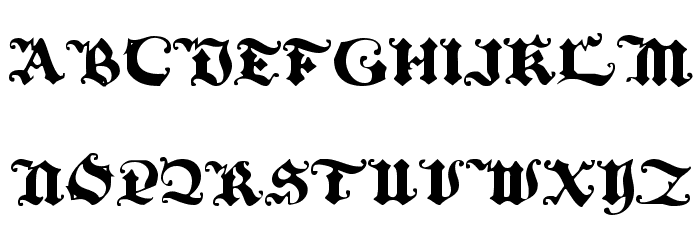BlackInitialText Font LOWERCASE
