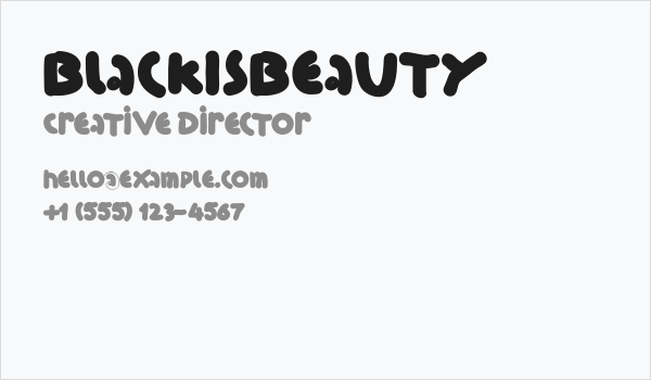 BlackIsBeauty Business Card