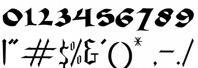 BlackJack Font OTHER CHARS