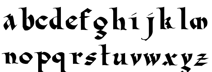 BlackJack Font LOWERCASE