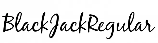 BlackJackRegular  Fuentes Gratis Descargar