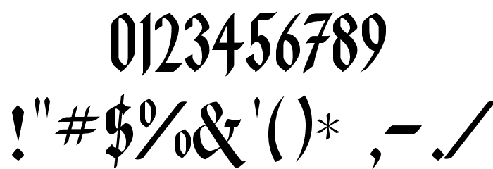 BlackKnightFLF Font OTHER CHARS