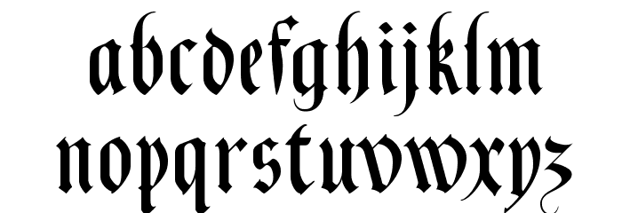 BlackKnightFLF Font LOWERCASE