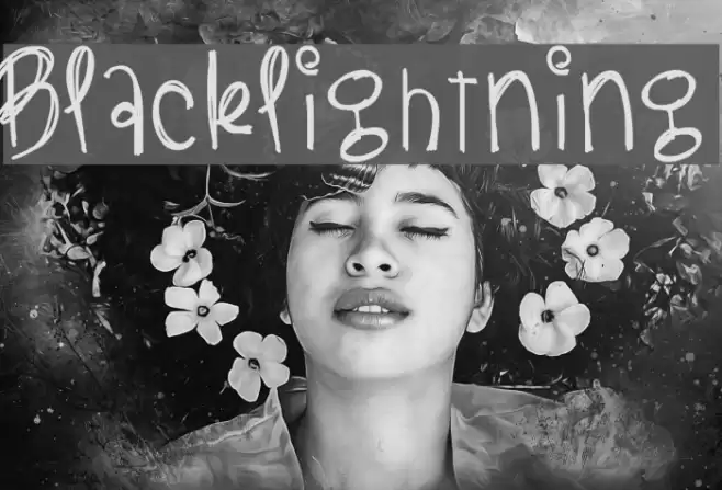 BlackLightning Font examples