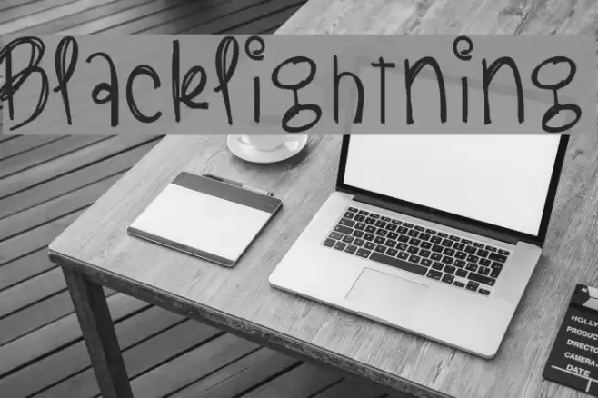 BlackLightning Font examples