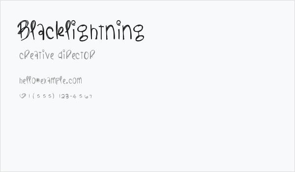 BlackLightning Business Card